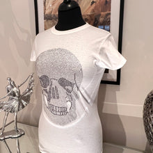 Load image into Gallery viewer, Women&#39;s Rhinestone Skull T shirt