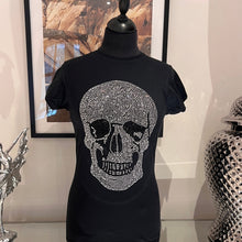 Load image into Gallery viewer, Women&#39;s Rhinestone Skull T shirt