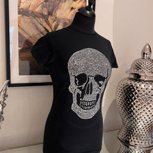 Load image into Gallery viewer, Women&#39;s Rhinestone Skull T shirt