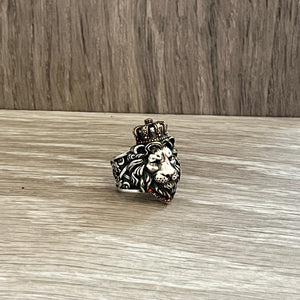 Silver hot sale ring lion