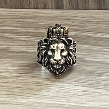 Load image into Gallery viewer, Sterling Silver Lion With Crown Ring