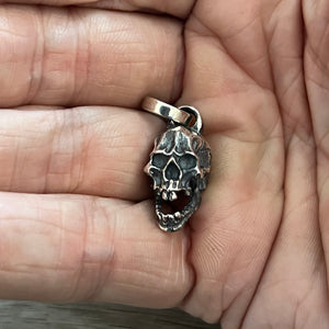 Oxidised Skull Pendant