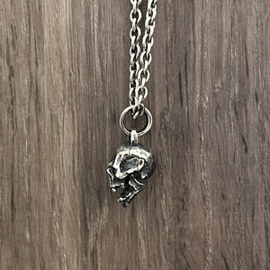 Oxidised Skull Pendant