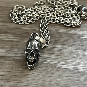 Oxidised Skull Pendant