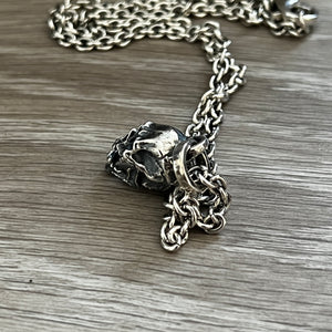 Oxidised Skull Pendant