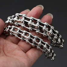 Load image into Gallery viewer, 925 Hallmarked Solid Sterling Silver Heavy Biker Chain Link Bracelet