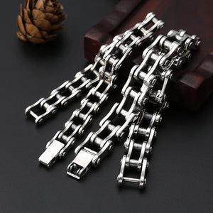 925 Hallmarked Solid Sterling Silver Heavy Biker Chain Link Bracelet