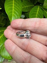 Load image into Gallery viewer, Grinning Biker Pinky Skull Ring 925 sterling silver