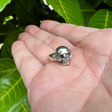 Load image into Gallery viewer, Grinning Biker Pinky Skull Ring 925 sterling silver