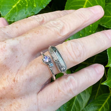 Load image into Gallery viewer, Feather Leaf Ring 925 Sterling Silver Sizeable