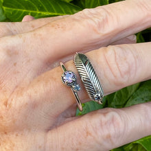 Load image into Gallery viewer, Feather Leaf Ring 925 Sterling Silver Sizeable