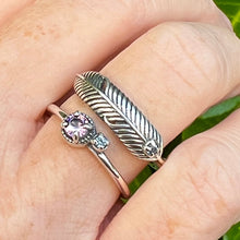 Load image into Gallery viewer, Feather Leaf Ring 925 Sterling Silver Sizeable