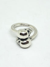 Load image into Gallery viewer, Solid 925 Hallmarked Sterling Silver Double Skull Resizeable Ring