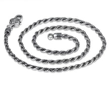 Load image into Gallery viewer, Hallmarked 925 Sterling Silver Vintage Style Rope Chain 50cm