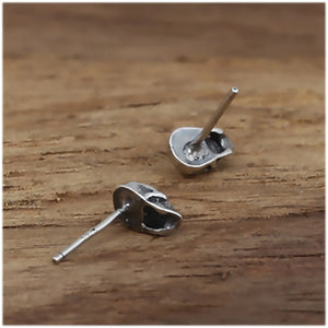 925 Sterling Silver Skull Unisex  Punk Gothic Statement  Stud Earrings
