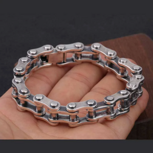 925 Hallmarked Solid Sterling Silver Heavy Biker Chain Link Bracelet