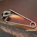 Load image into Gallery viewer, 925 Sterling Silver Skull Safety Pin