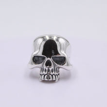 Load image into Gallery viewer, Heavy Sterling Silver Skull Ring