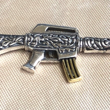 Load image into Gallery viewer, Hallmarked Sterling Silver gun Pistol Riffle pendant