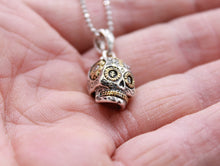 Load image into Gallery viewer, 925 Sterling Silver Day Of The Dead Sugar Skull Pendant