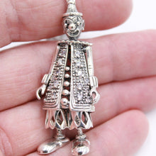 Load image into Gallery viewer, Large Sterling Silver  Hallmarked 3D Articulated Clown Pendant