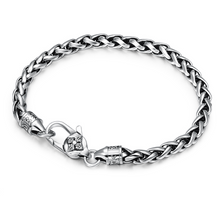 Load image into Gallery viewer, 925 Sterling Silver Hallmarked Mens Wheat Link Bracelet