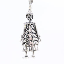 Load image into Gallery viewer, Large Sterling Silver  Hallmarked 3D Articulated Clown Pendant