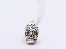 Load image into Gallery viewer, 925 Sterling Silver Day Of The Dead Sugar Skull Pendant