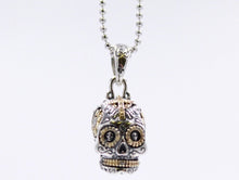 Load image into Gallery viewer, 925 Sterling Silver Day Of The Dead Sugar Skull Pendant