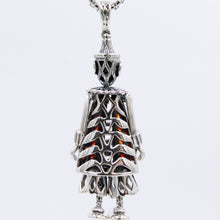 Load image into Gallery viewer, Large Sterling Silver  Hallmarked 3D Articulated Clown Pendant