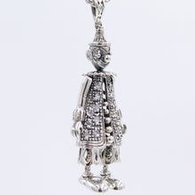 Load image into Gallery viewer, Large Sterling Silver  Hallmarked 3D Articulated Clown Pendant