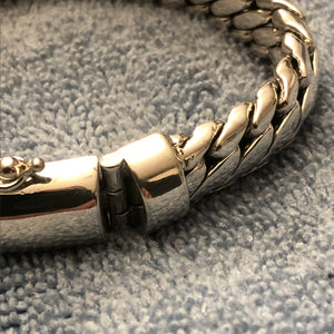 925 Sterling Silver Hallmarked Woven Reptile Bracelet