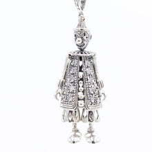 Load image into Gallery viewer, Large Sterling Silver  Hallmarked 3D Articulated Clown Pendant