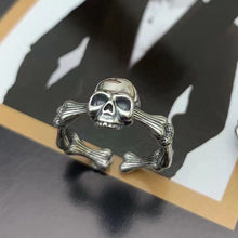 Load image into Gallery viewer, 925 Silver Skull  Pinky Ring