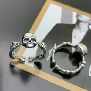 925 Silver Skull  Pinky Ring