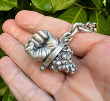 Load image into Gallery viewer, Real Solid 925 Sterling Silver Pendant Destiny Hercules&#39;s Fist Gothic Hallmarked