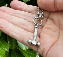 Load image into Gallery viewer, Real Solid 925 Sterling Silver Ball Peen Hammer Hallmarked Pendant