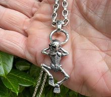 Load image into Gallery viewer, Real Solid 925 Sterling Chilling Skull Skeleton Hallmarked Pendant