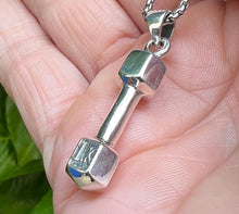 Load image into Gallery viewer, 925 Sterling Dumbbell Hallmarked Pendant