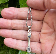 Load image into Gallery viewer, 925 Sterling Dumbbell Hallmarked Pendant