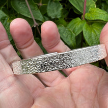 Load image into Gallery viewer, Hallmarked Sterling Silver Adjustable Bangle Hammered Texture