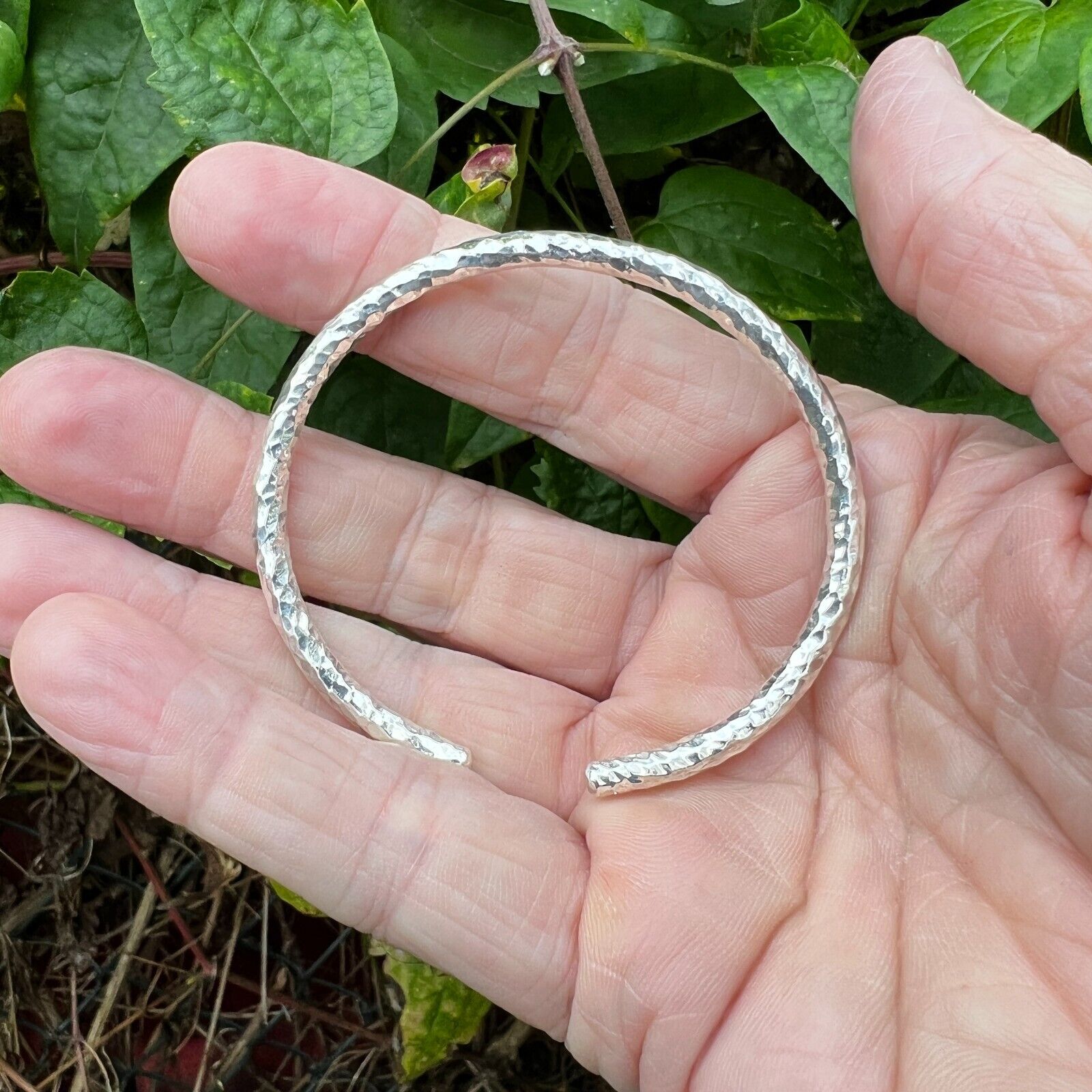 Sterling silver adjustable bangle on sale bracelet