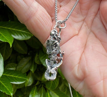 Load image into Gallery viewer, 925 Sterling Silver Hallmarked Skeleton Lovers Pendant
