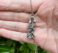 Load image into Gallery viewer, 925 Sterling Silver Hallmarked Skeleton Lovers Pendant
