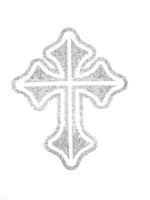 Load image into Gallery viewer, Large Rhinestone Crystal Hotfix Celtic Cross Diamante Iron On Transfer only