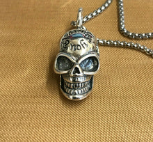 Load image into Gallery viewer, Hallmarked Sterling Silver Skull Pendant