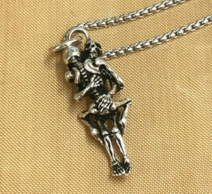 925 Sterling Silver  Skeleton Lovers Pendant