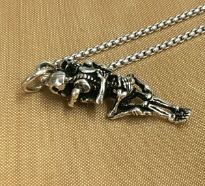 925 Sterling Silver  Skeleton Lovers Pendant